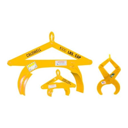 Caldwell Rig-Master Pipe Tongs, 2000 Lbs. Capacity, Yellow, Steel, Adjustable Diameter 4-8in, 1.31in Opening 108-1-4/8